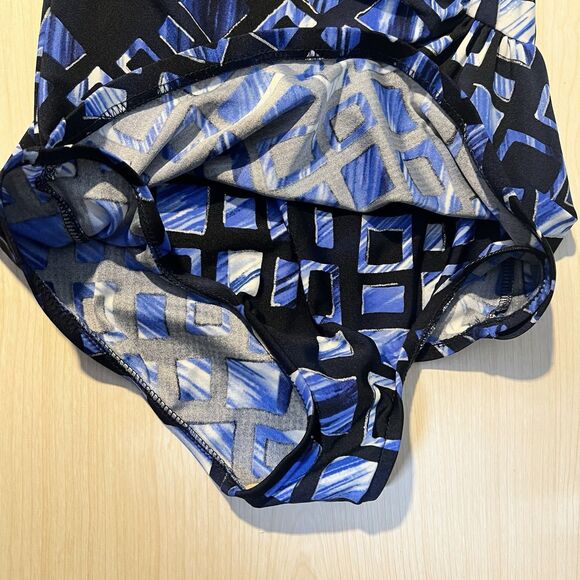 Miraclesuit Swimsuit Womens 14 Blue One Piece Tummy Control Style 55284 - Picture 9 of 13